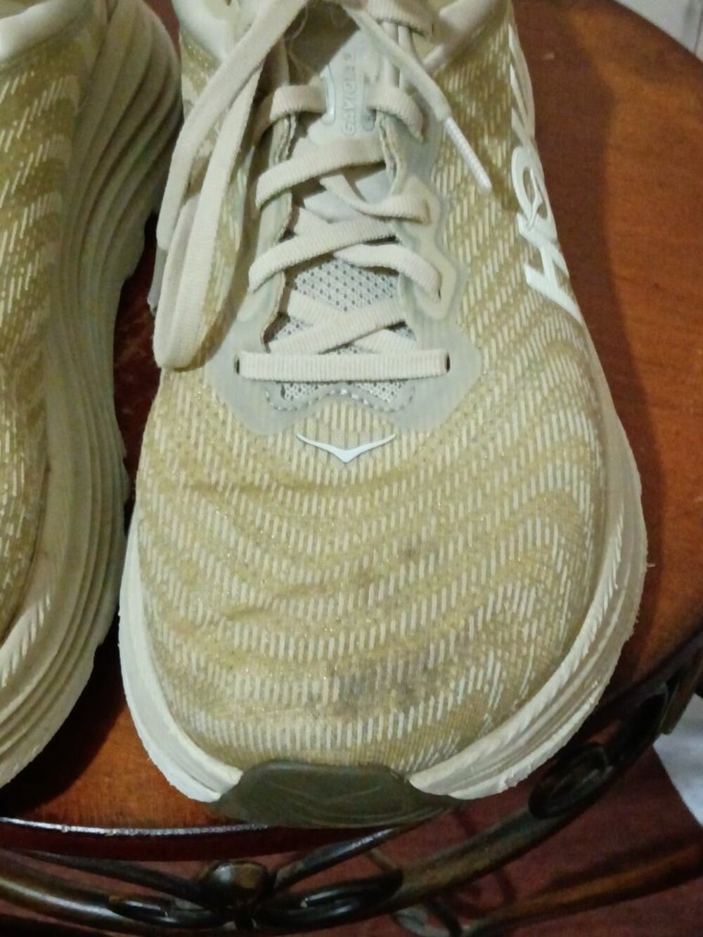 Hoka One Gaviota 5 Athletic Running Shoe Barley Oat Milk Green Men's Size 11 D - Picture 8 of 14